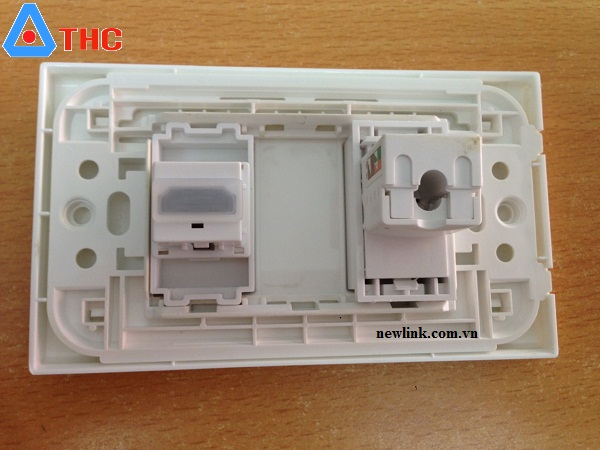 Bộ Wallplate lắp 2  nhân RJ11